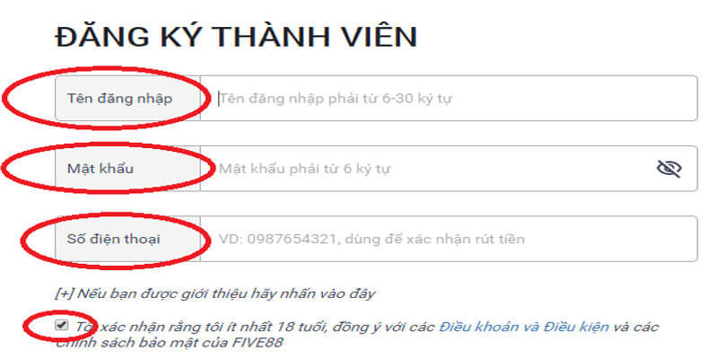 Hướng dẫn người chơi đăng nhập tài khoản Five88 